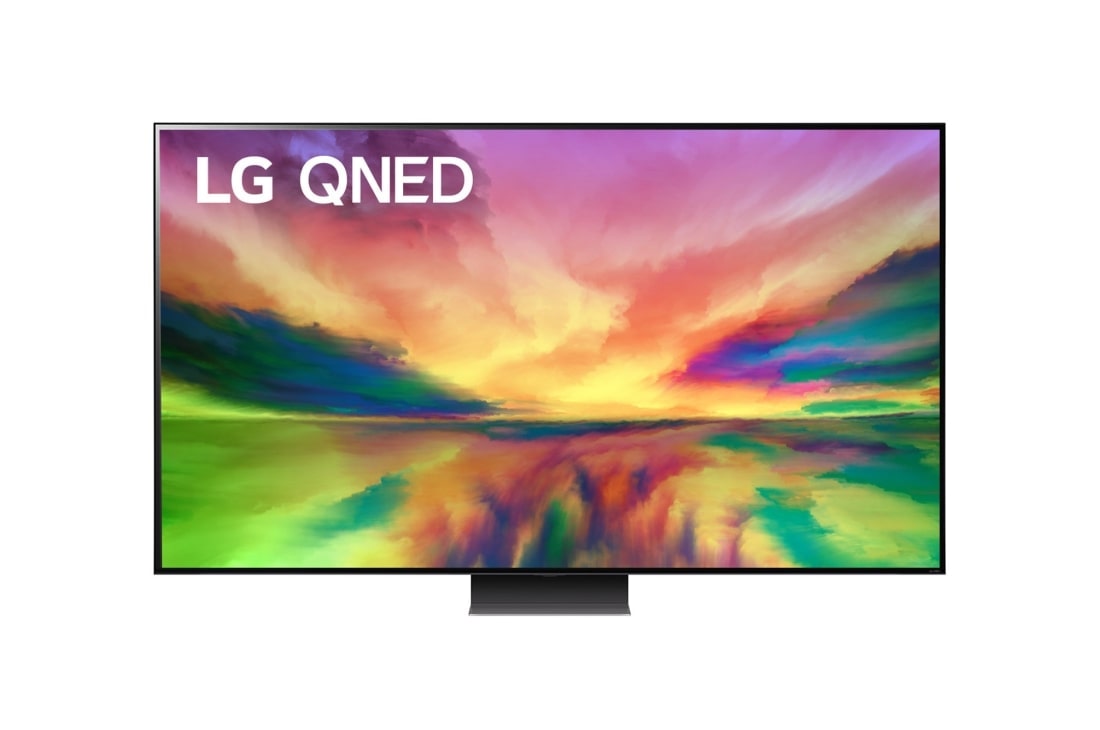 LG QNED LED 4K QNED81 86 ιντσών, 2023, Μπροστινή όψη της LG QNED TV με εικόνα που γεμίζει την οθόνη και λογότυπο του προϊόντος, 86QNED816RE