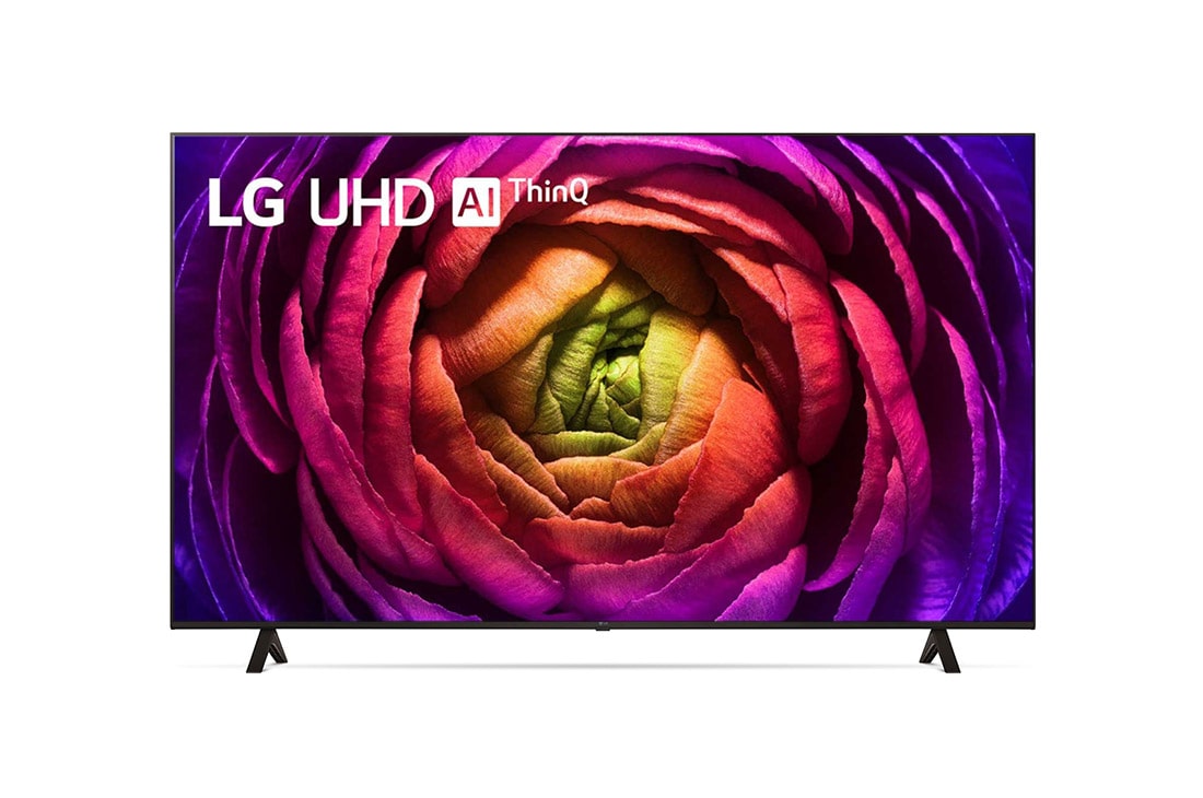 LG UHD UR76 4K 65 ιντσών Smart TV, 2023, Μπροστινή όψη της LG UHD TV, 65UR76006LL