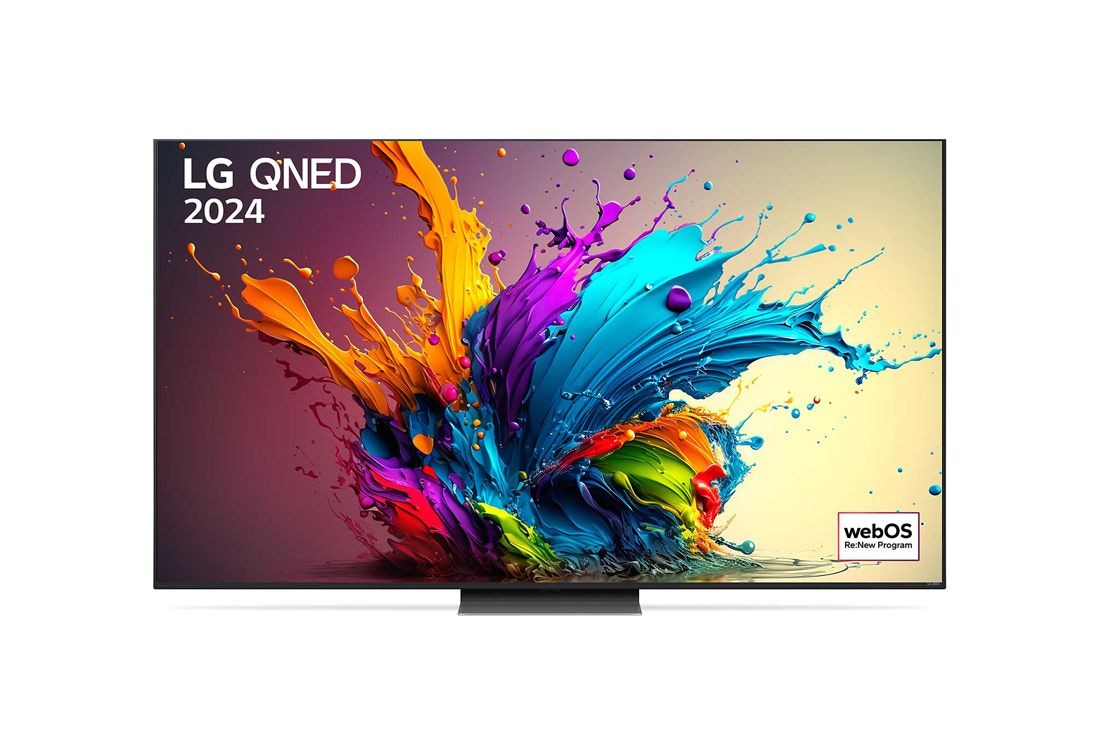 LG Τηλεόραση 86 ιντσών LG QNED QNED86 4K Smart TV 86QNED86, Μπροστινή όψη της LG QNED TV, QNED85 με το κείμενο LG QNED και 2024 στην οθόνη, 86QNED86T6A