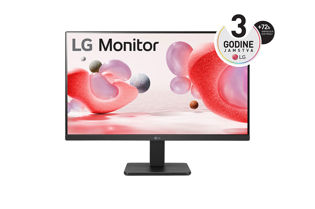 LG 24'' Full HD IPS monitor s brzinom osvježavanja od 100 Hz, prikaz prednje strane, 24MR400-B