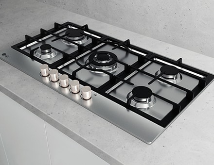 This is the image of the kitchen interior with LG gas hob installed.
