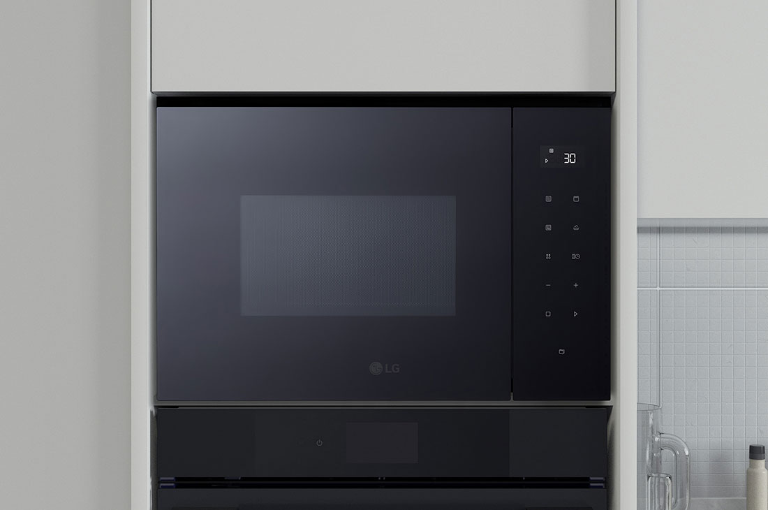 LG Built-in Microwave Oven, Stainless Steel, With LED Touch Display, Front, MGBZ2593F