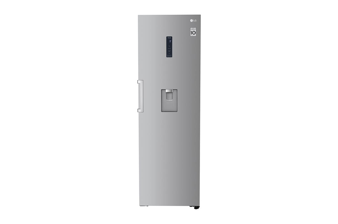 LG 384L LINEARCooling™ 1 Door  Refrigerator in Stainless Steel Finish, Front view, GC-F511ELDM