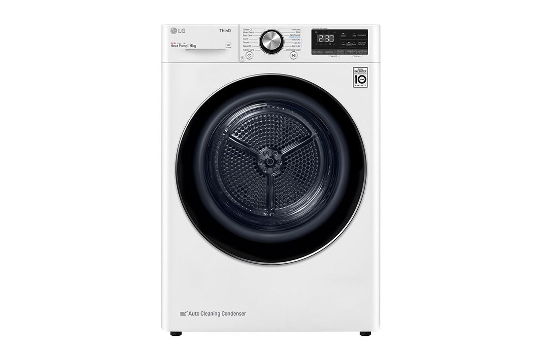 LG [RENTAL] 9kg Dual Inverter Heat Pump™Dryer with Auto Cleaning condenser, Front, VD-H9066WSR
