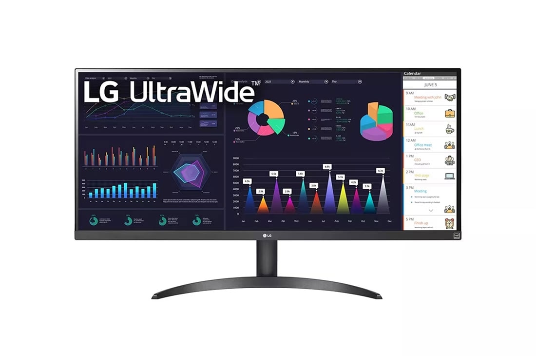 LG 34” UltraWide FHD VESA DisplayHDR™ 400 IPS Monitor with AMD FreeSync™, 34WQ500-B, 34WQ500-B