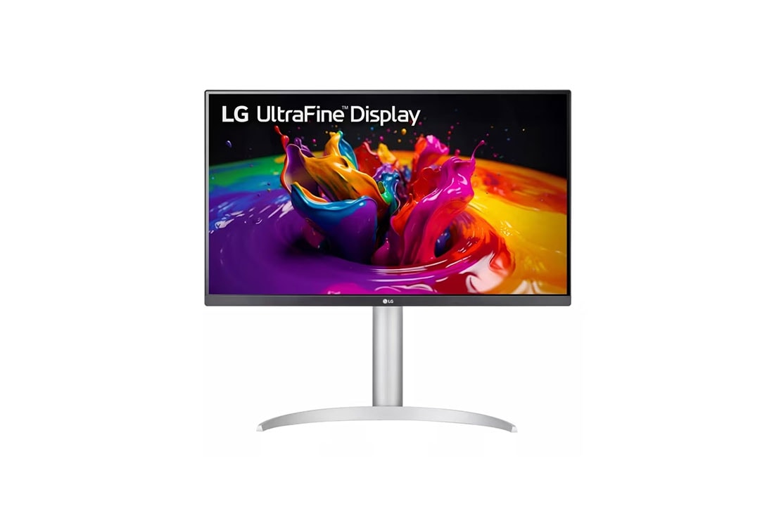 LG 27” 4K UHD UltraFine™ IPS Monitor with VESA DisplayHDR™ 400, front view of monitor, 27UP650-W