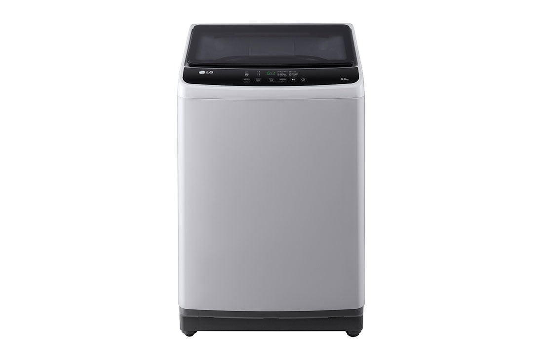 LG 8kg Top Load Washer with Honeycomb Crystal Drum, Grey, front view , T2108NT1G1