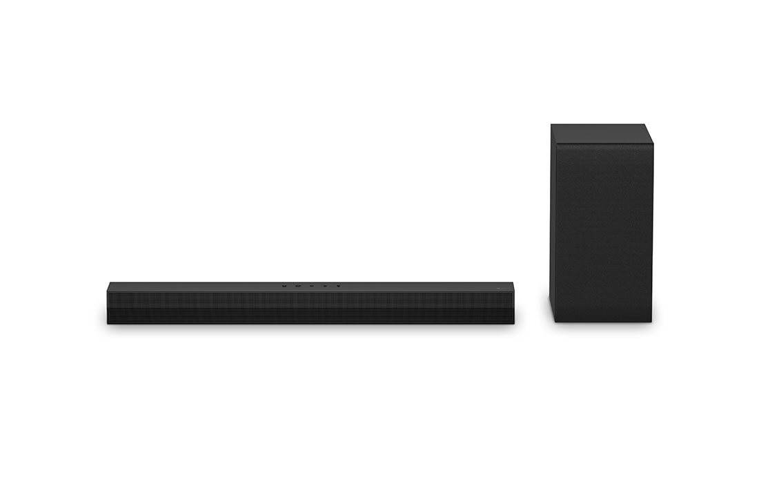 LG Soundbar NS40T, Fremre visning av LG Soundbar NS40T og subwoofer, NS40T
