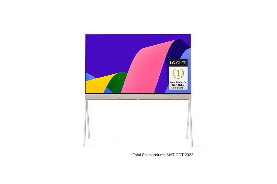 LG Objet Collection – Posé 55'' 4K OLED, Posé seen from the front., 55LX1Q6LA