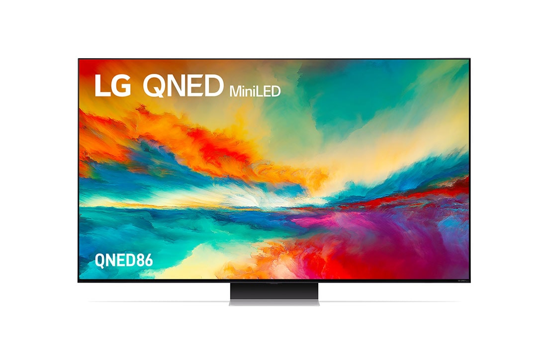 LG QNED86 86 inch 4K Smart QNED Mini LED TV, Front view with logo, 86QNED866RE