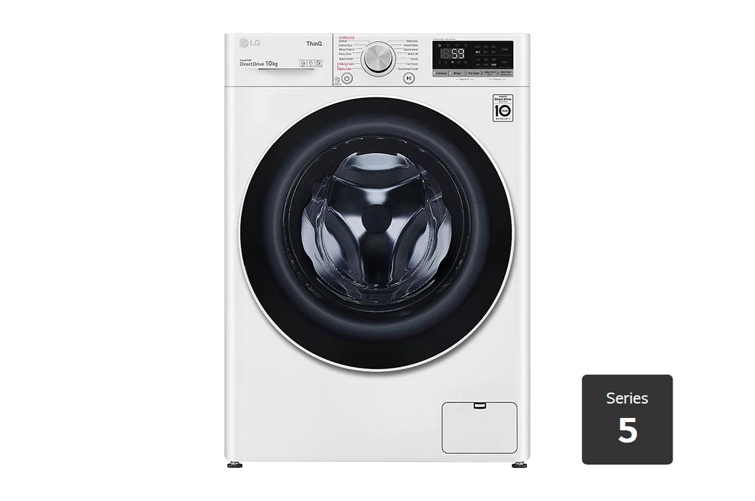 LG 10kg Front Load Washing Machine with Steam, WV5-1410W, WV5-1410W