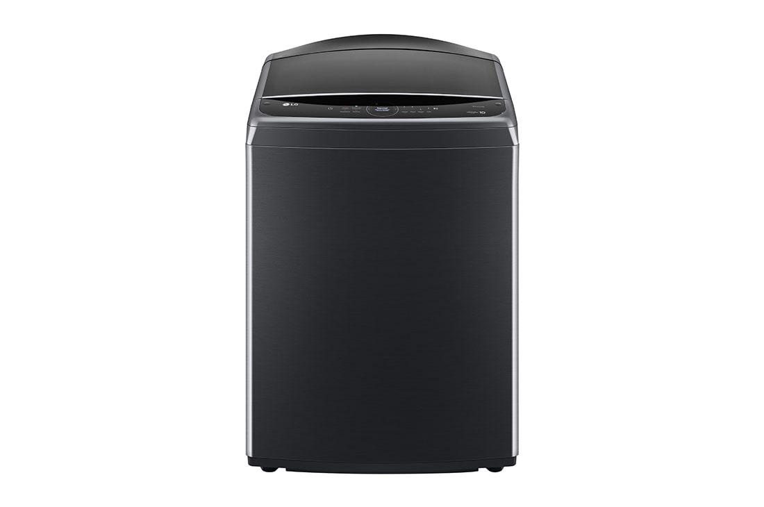 LG 12kg Series 9 Top Load Washing Machine with AI DD® in Platinum Black, Front view , WTL9-12B