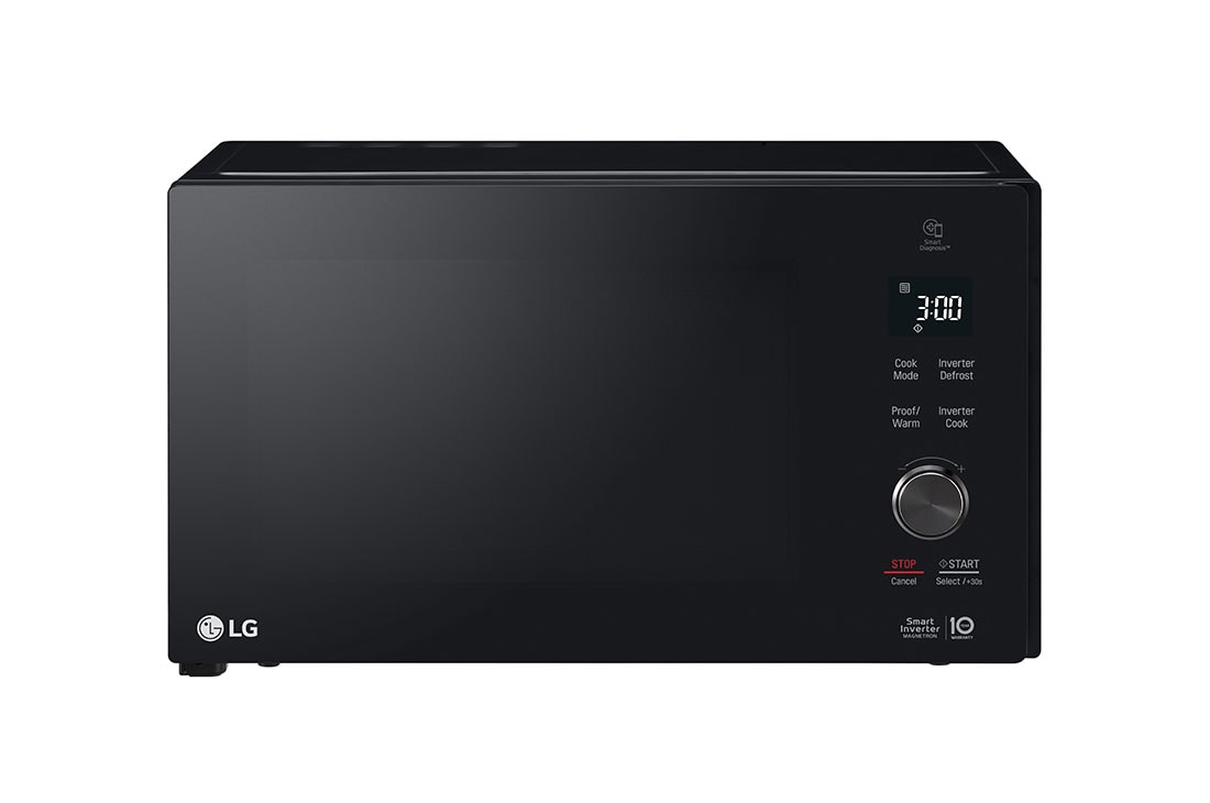 LG 25L NeoChef ™ Smart Inverter Microwave Oven with Grill, Front view , MH6565DIS