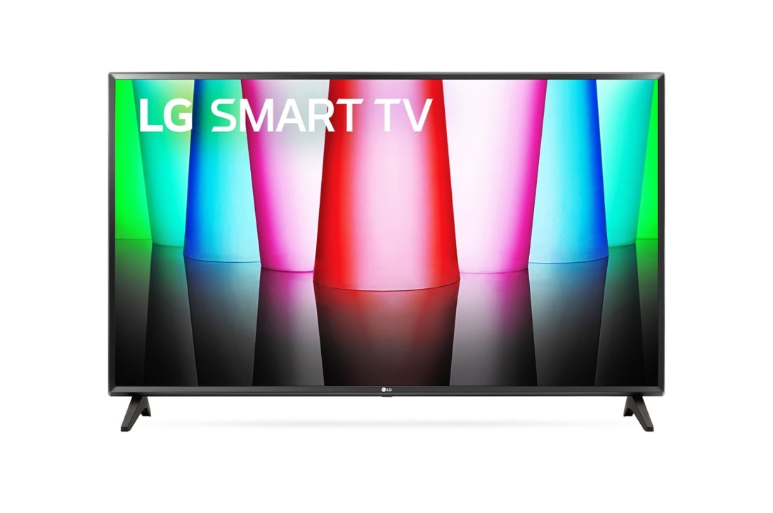 LG LQ57 32 inch Smart TV, front view with infill image, 32LQ570BPSA