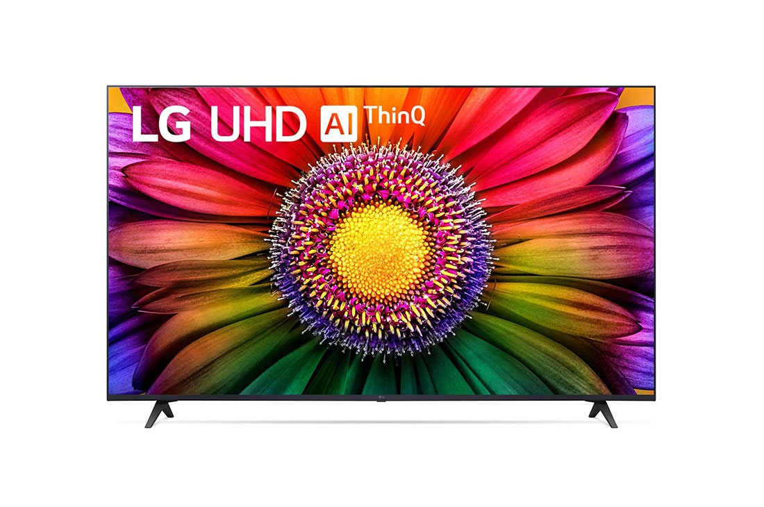 LG UHD UR80 50 inch 4K Smart TV, 2023, A front view of the LG UHD TV, 50UR8000PSA