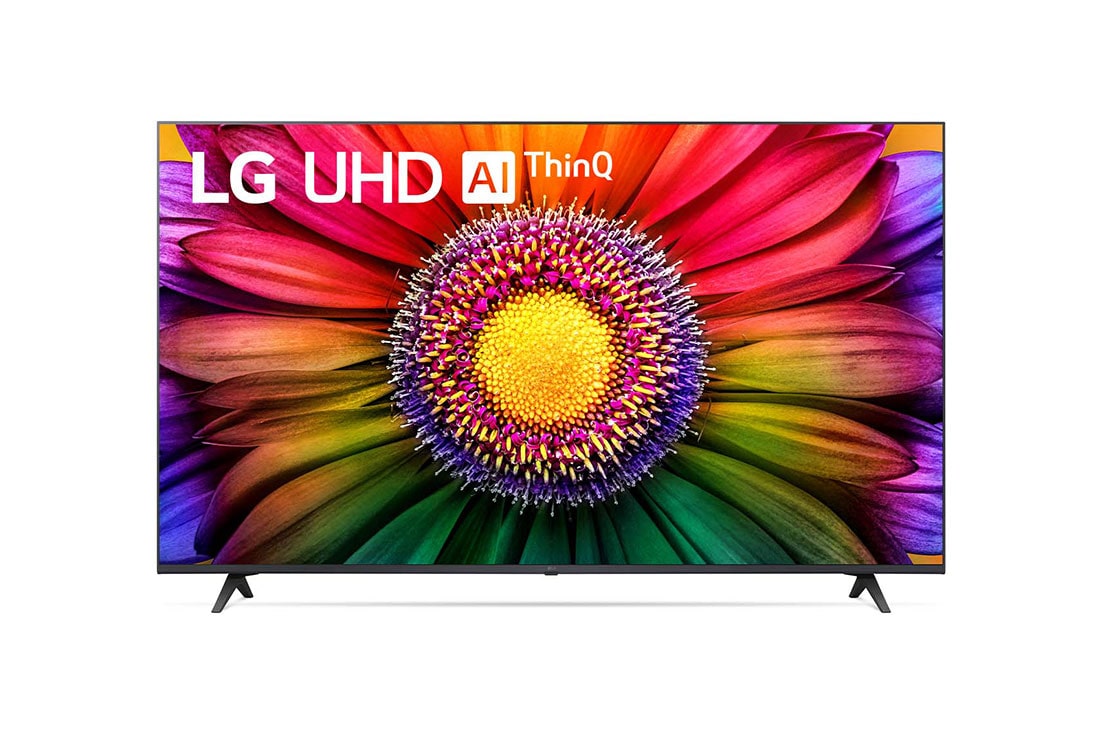 LG UHD UR80 55 inch 4K Smart TV, 2023, A front view of the LG UHD TV, 55UR8050PSB