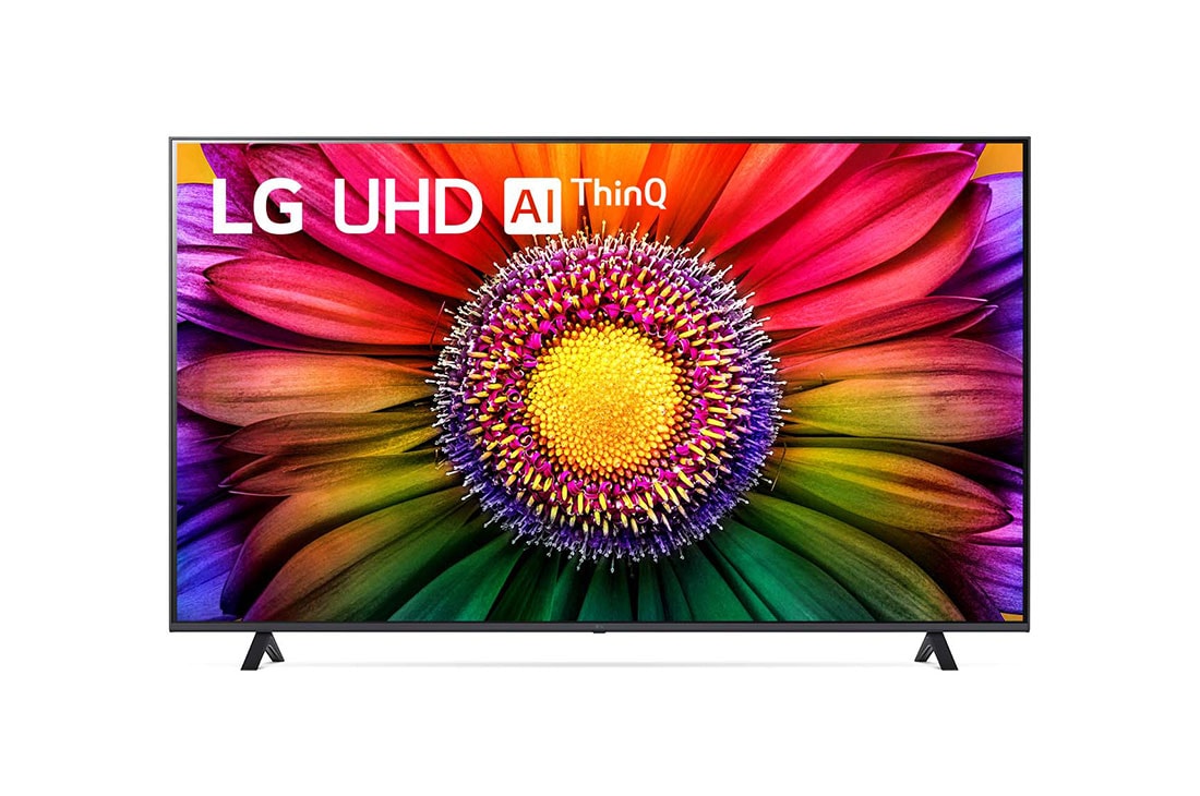 LG UHD UR80 75 inch 4K Smart TV, 2023, A front view of the LG UHD TV, 75UR8050PSB