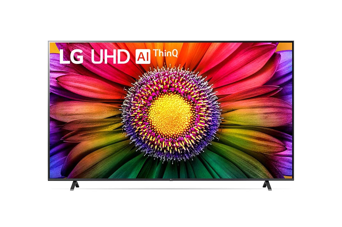 LG UHD UR80 86 inch 4K Smart TV, 2023, A front view of the LG UHD TV, 86UR8050PSB