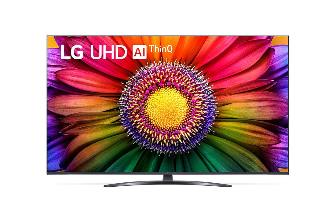 LG UHD UR81 65 inch 4K Smart TV, 2023, A front view of the LG UHD TV, 65UR8150PSB