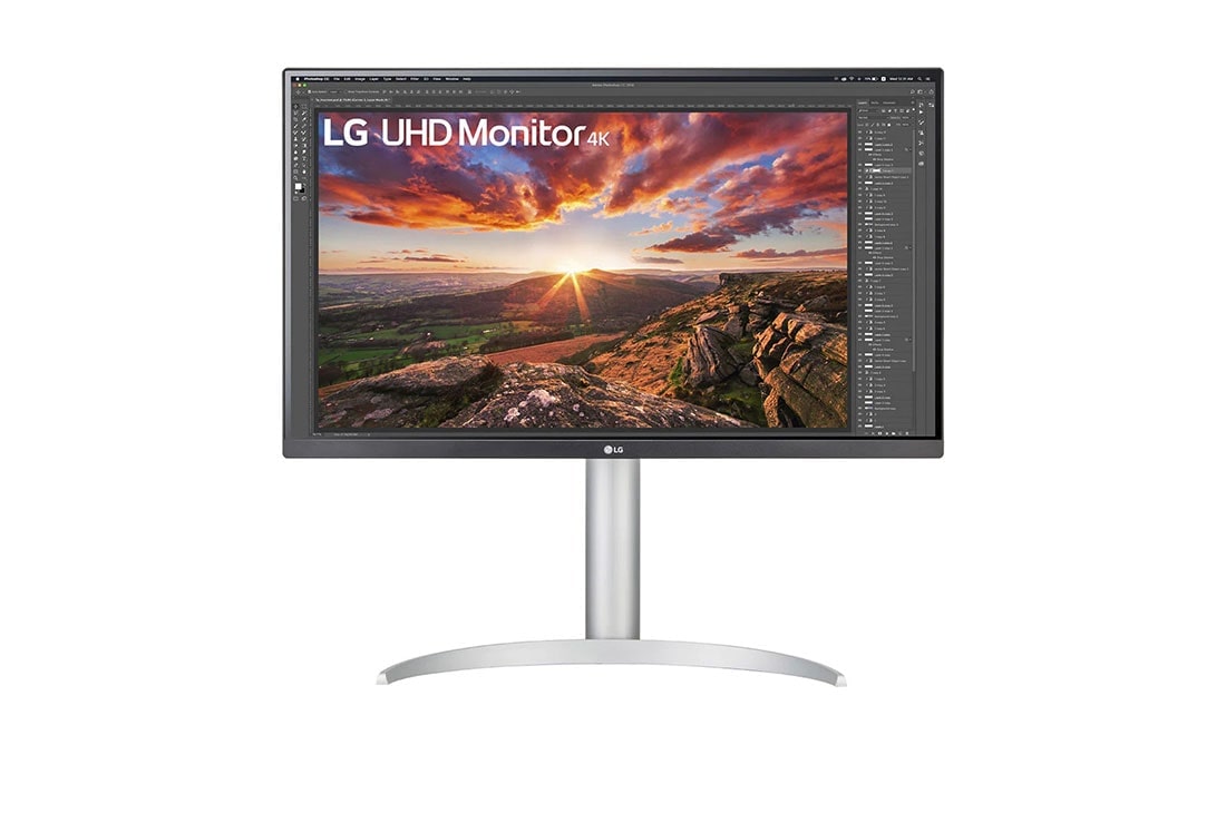 LG Monitor LG 27” UHD 4K, IPS, USB-C, VESA DisplayHDR™ 400 z wbudowanymi głośnikami, 27UP85NP-W, 27UP85NP-W