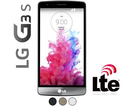 LG Wyświetlacz 5,0” HD IPS, czterordzeniowy procesor 1,2 GHz, bateria 2540 mAh, aparat 8 MP z matrycą BSI, system Android KitKat, kolor metaliczny czarny, LG G3 s
