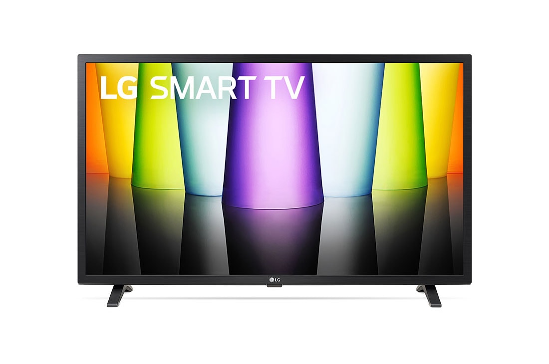 LG Telewizor LG 32''  HD TV z Active HDR AI TV ze sztuczną inteligencją, DVB-T2/HEVC, 32LQ630B, Widok z przodu telewizora LG Full HD z obrazem wypełniającym i logo produktu, 32LQ630B6LA