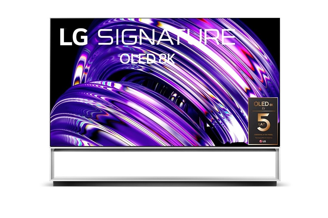 LG Telewizor LG 88” OLED evo 8K ze sztuczną inteligencją, Cinema HDR, Smart TV, 120Hz, DVB-T2/HEVC, OLED88Z2, Widok z przodu , OLED88Z29LA