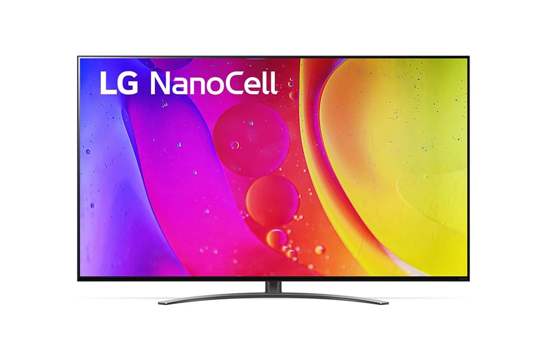 LG Telewizor LG 75” NanoCell 4K 2022 AI TV ze sztuczną inteligencją, DVB-T2/HEVC, 75NANO816QA, Widok z przodu telewizora LG NanoCell, 75NANO816QA