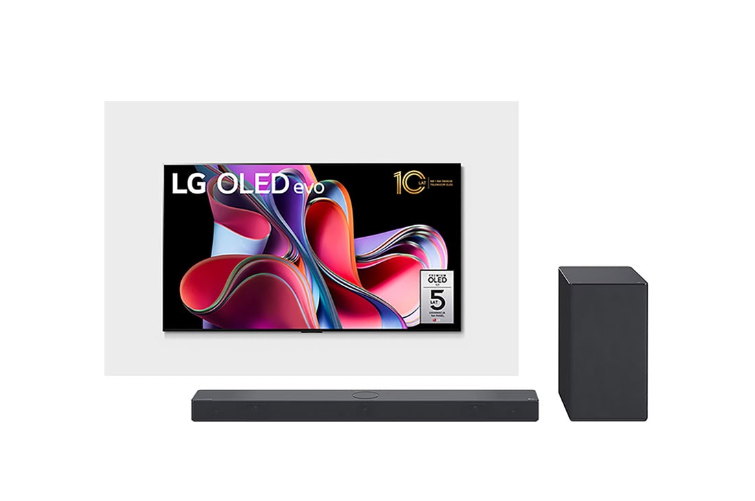LG Przedsprzedaż promocyjna: telewizor 65” OLED evo Gallery 4K OLED65G3 z soundbarem SC9S, 65G33L-SC95.BUNDLE, 65G33L-SC95.BUNDLE