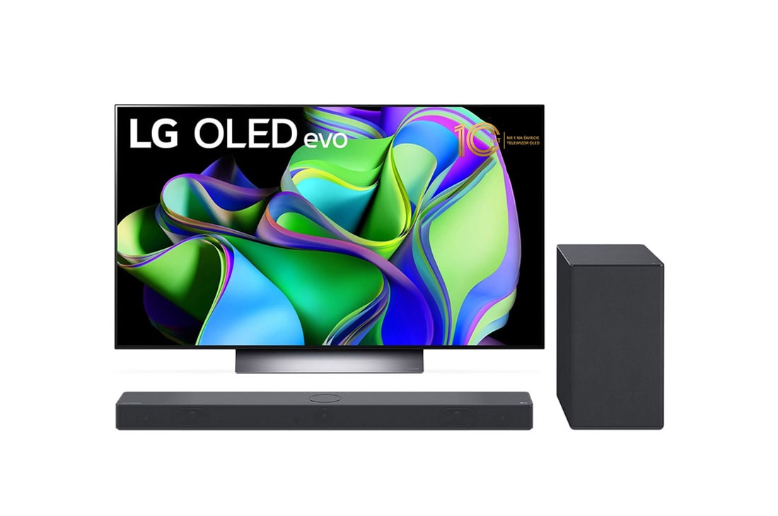 LG Przedsprzedaż promocyjna: telewizor 48” OLED 4K OLED48C3 z soundbarem SC9S, 48C31L-SC95.BUNDLE, 48C31L-SC95.BUNDLE
