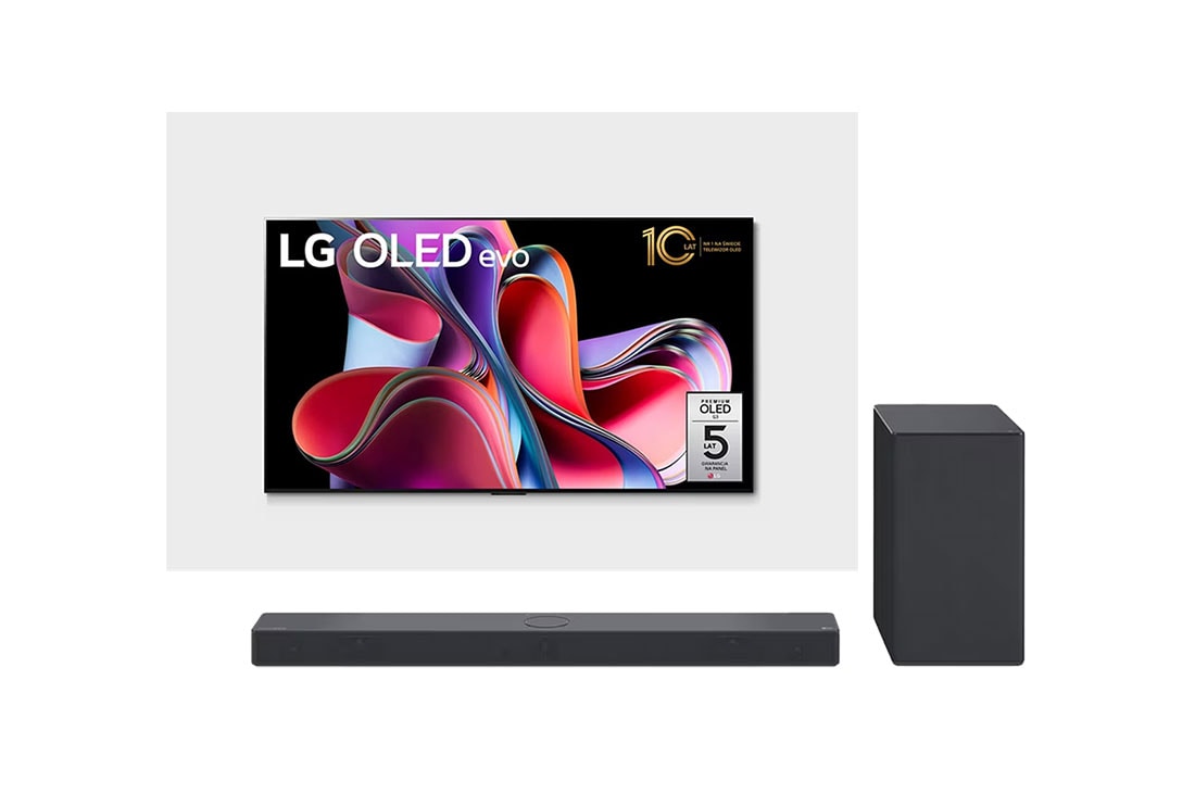 LG Przedsprzedaż promocyjna: Telewizor 83'' OLED evo 4K OLED83G3 z soundbarem SC9S, 83G33L-SC95.BUNDLE, 83G33L-SC95.BUNDLE