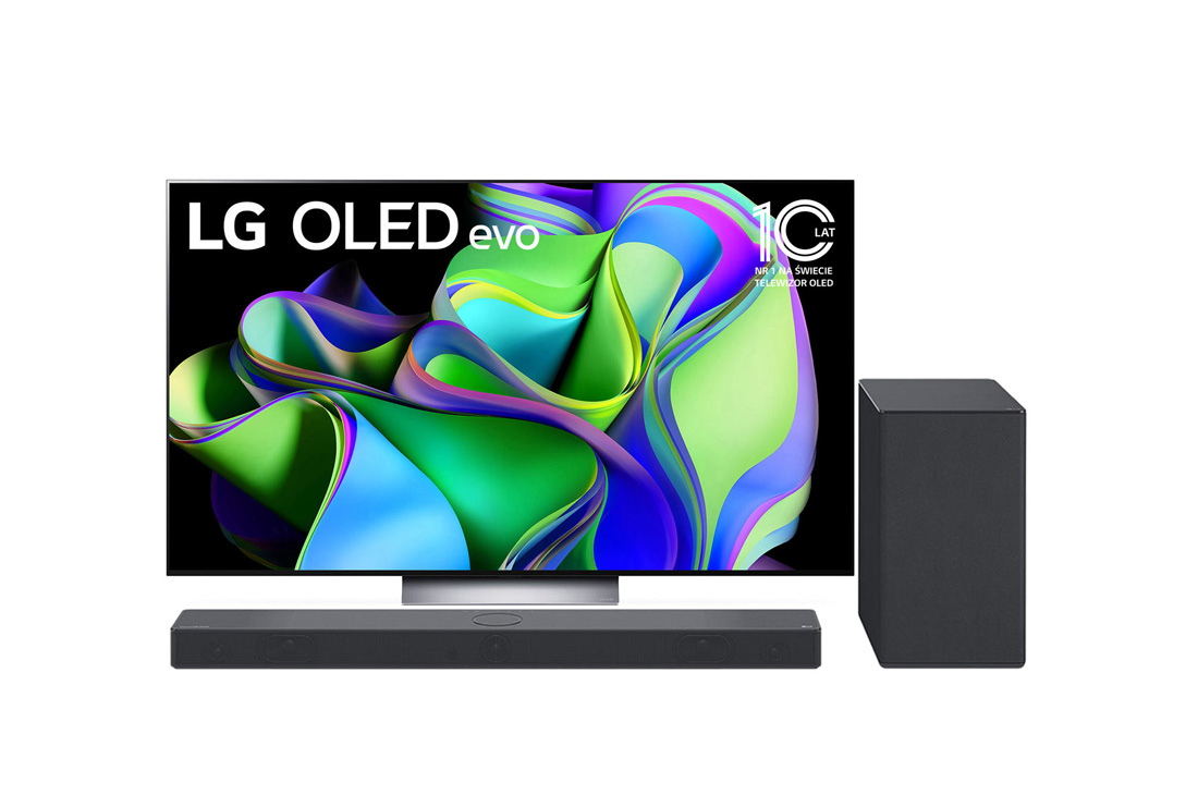 LG Przedsprzedaż promocyjna: telewizor 65” OLED evo 4K OLED65C3 z soundbarem SC9S, 65C32L-SC9S.BUNDLE