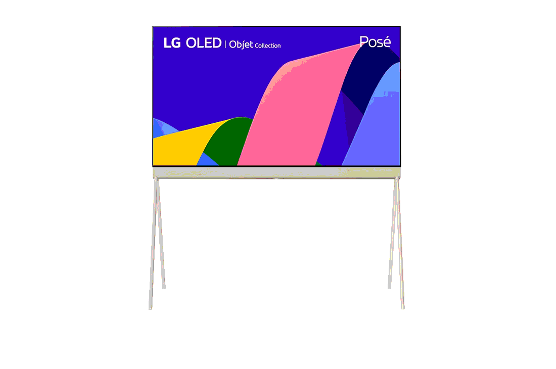 LG Telewizor Lifestyle LG 42'' OLED evo 4K | Kolekcja Objet Pose, LX1, Posé – widok z przodu., 42LX1Q3LA