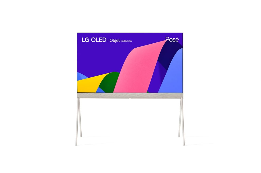 LG Telewizor Lifestyle LG 55'' OLED evo 4K | Kolekcja Objet Pose, LX1, Posé – widok z przodu., 55LX1Q3LA