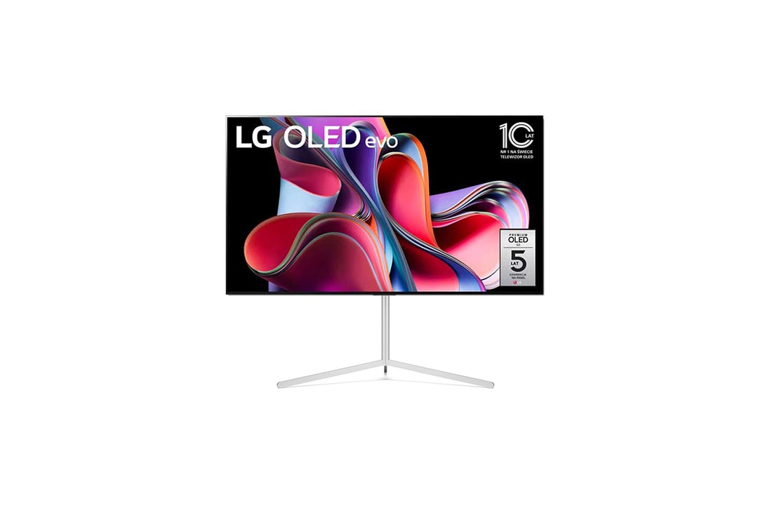LG Promocja: telewizor LG 55” OLED evo 4K Smart TV OLED55G3 ze Stojakiem Gallery Stand, Widok od przodu telewizora LG OLED evo, 55G33L-FS21.BUNDLE