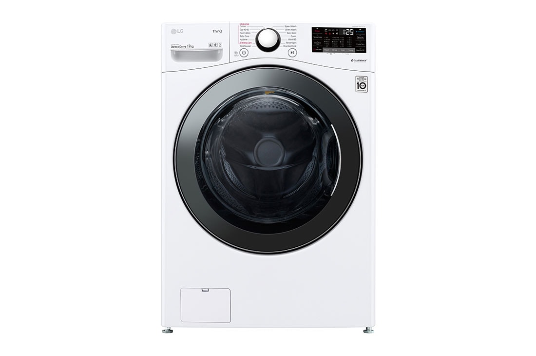 LG 17 kg Tvättmaskin(Vit) - Steam, Energiklass E, TurboWash™, Smart Diagnosis™ med Wi-Fi, FVB17NS2QE, FVB17NS2QE