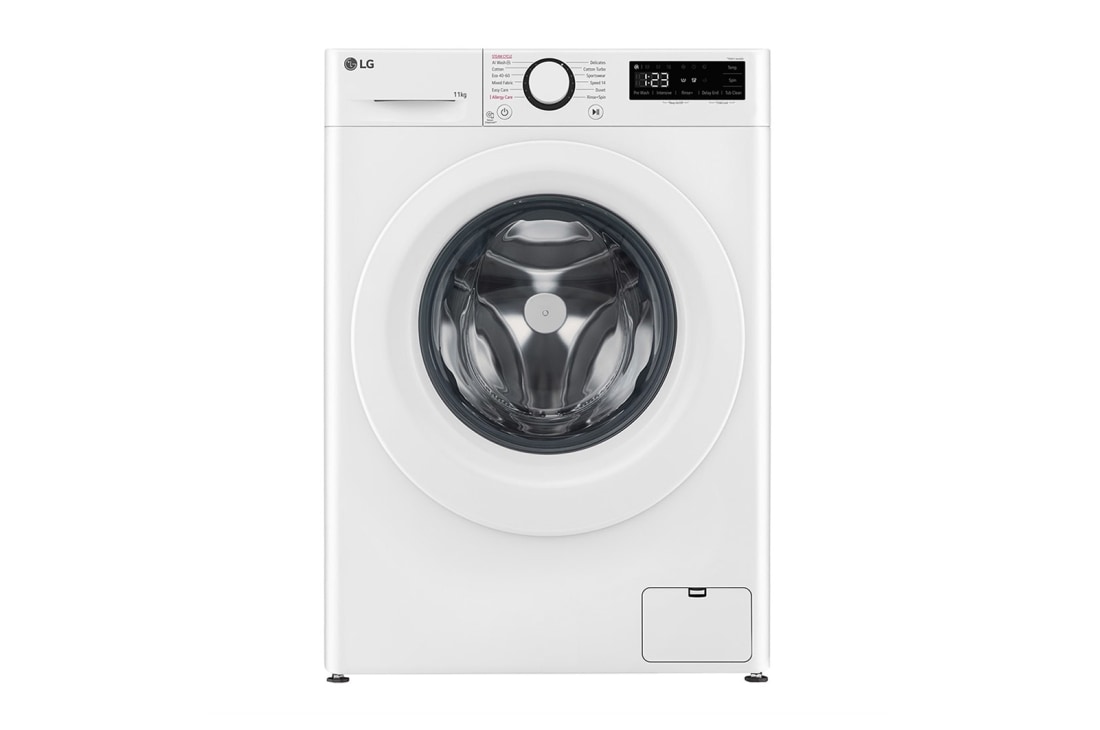 LG 11 kg Tvättmaskin(Vit) - Steam, Energiklass A, AI DD™, Smart Diagnosis™ , FV34JNS0A1