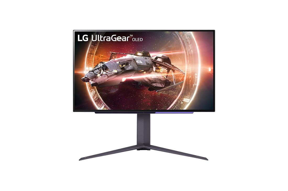 LG 27-palcový herný monitor OLED UltraGear™ | HDR400 True black, 240 Hz, 0,03 ms (GtG), pohľad spredu, 27GS95QE-B