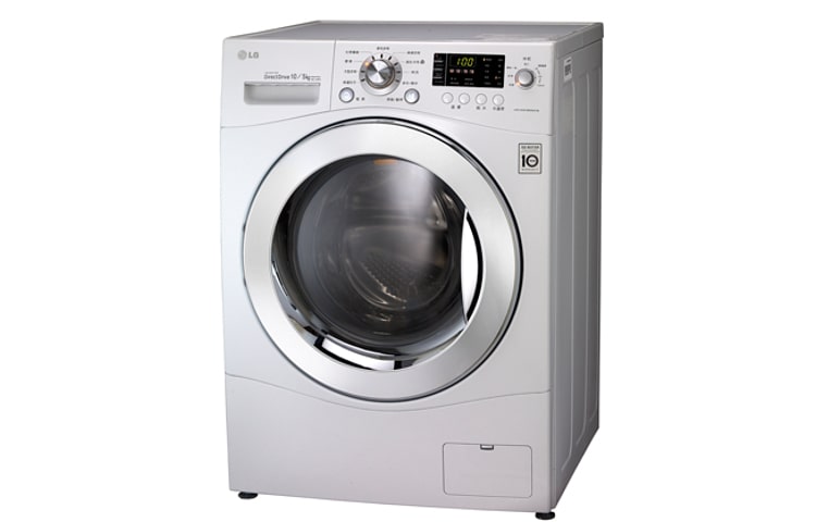 LG DD直驅變頻滾筒洗衣機 炫麗白 / 10公斤洗衣容量, WD-10RFD