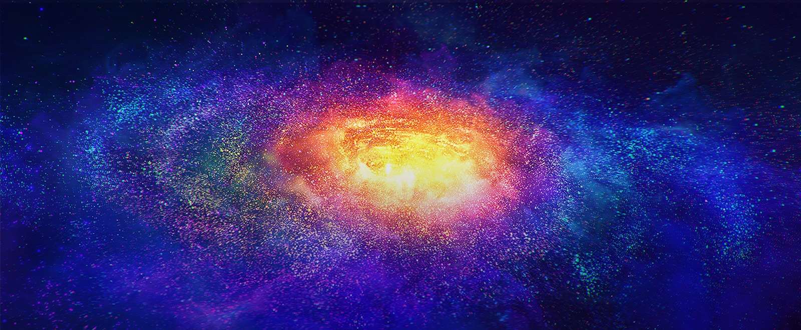 Скупчення зірок у космосі, що символізують пікселі в дисплеї OLED-телевізора LG