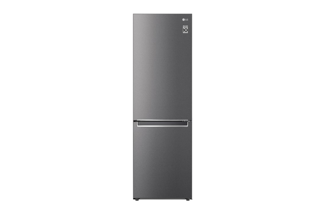LG 341 л| Холодильник з нижньою морозильною камерою | DoorCooling+ | Інверторний компресор | Total No Frost , Front view, GC-B459SLCL