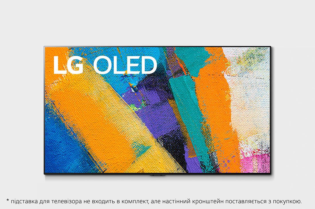 LG Телевізор LG  Smart  OLED  4K з діагоналлю 65 дюймів, серія GX, Вид спереду з показаним зображенням, OLED65GX6LA