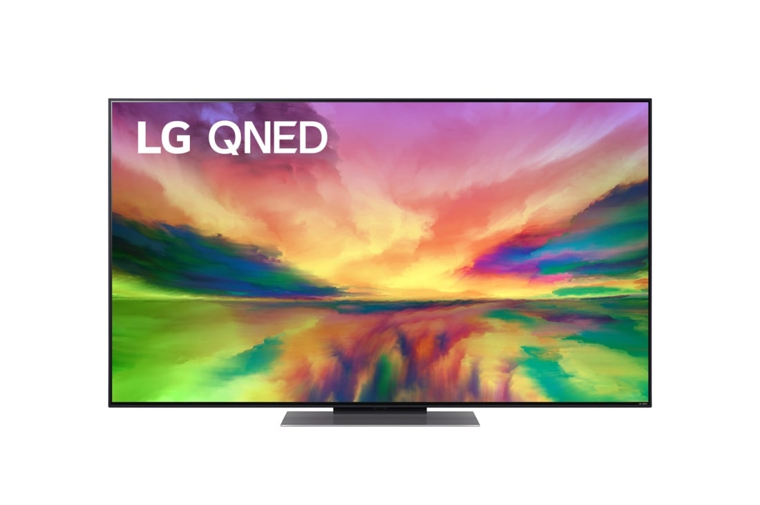 LG Телевізор LG QNED 81 | 50 дюймів | 4K | 2023, Вид телевізора LG QNED спереду з показаним зображенням і логотипом продукту, 50QNED816RE