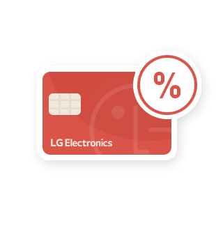 Hình minh họa thẻ màu đỏ có logo LG