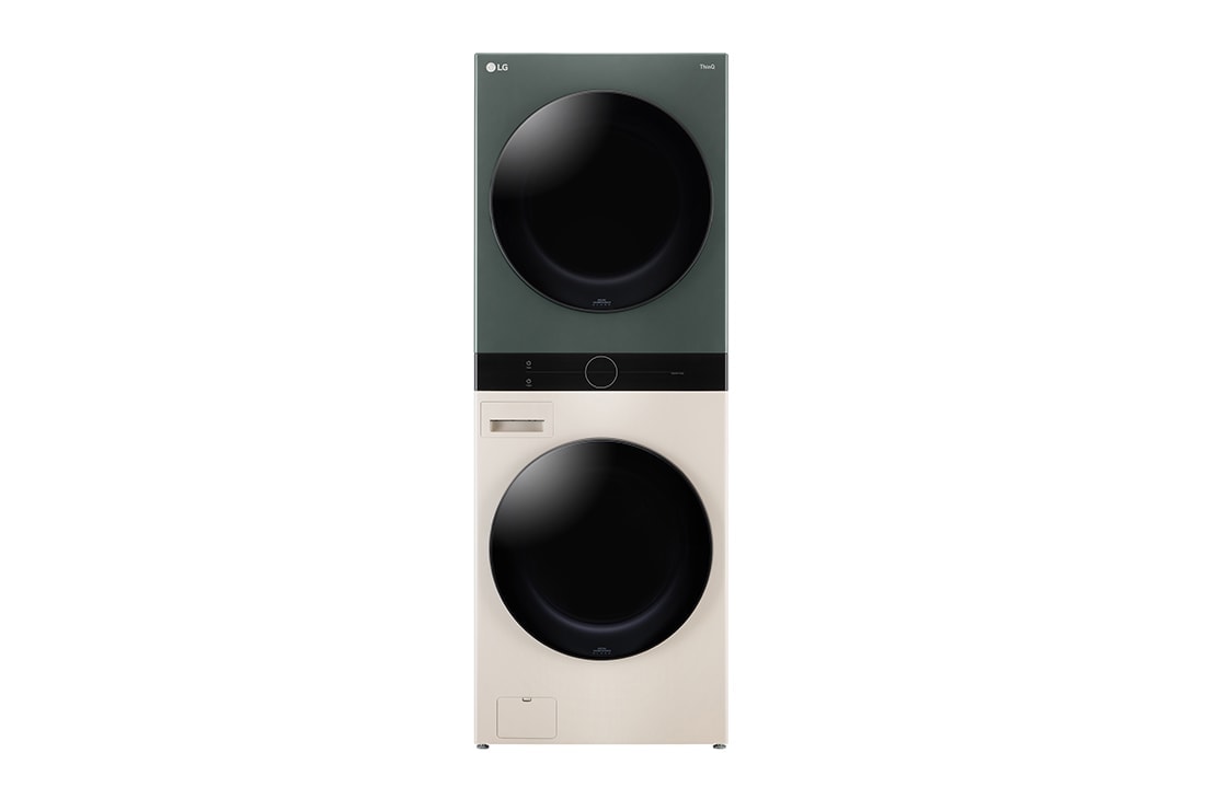 LG Tháp giặt sấy LG WashTower™  Giặt 21kg/ Sấy 16kg Màu xanh/be|WT2116SHEG, TrÆ°á»›c, WT2116SHEG