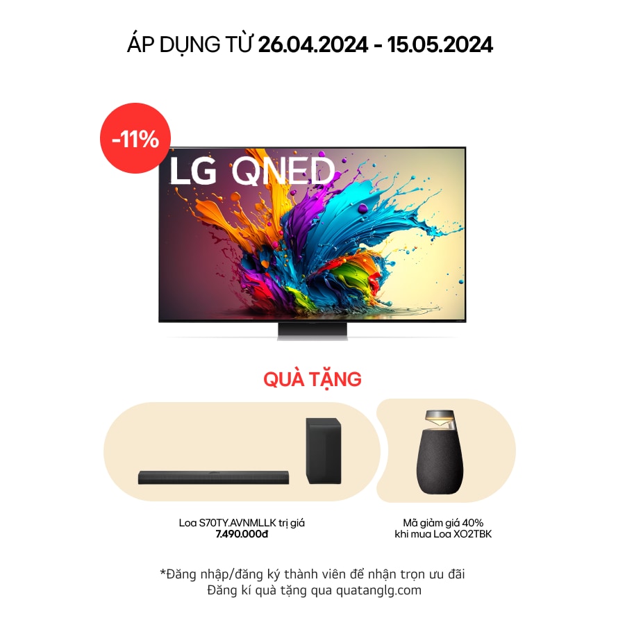 LG TV LG QNED 86 inch 86QNED91TSA, 86QNED91TSA