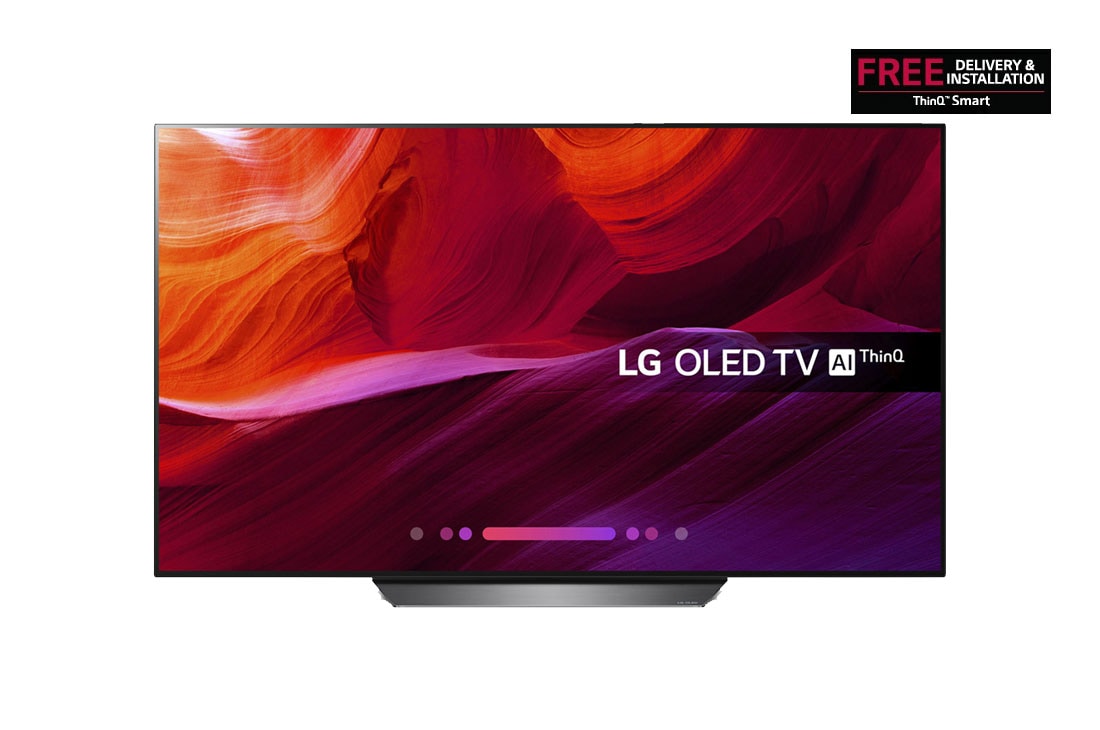 LG OLED TV 65 inch B8 Series Cinema Screen Design 4K HDR WebOS Smart TV w/ ThinQ AI Pixel Dimming, OLED65B8PVA