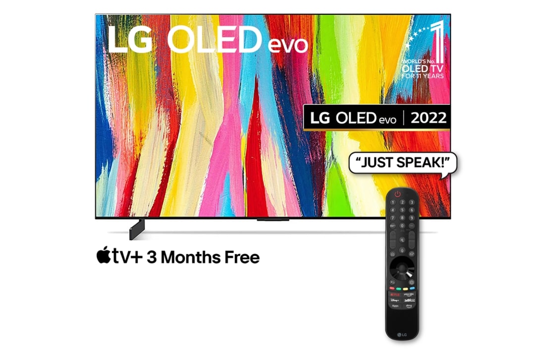 LG OLED evo 83'' C2 Nvidia G-Sync Gaming Smart TV with Magic Remote, HDR & webOS, OLED83C26LA